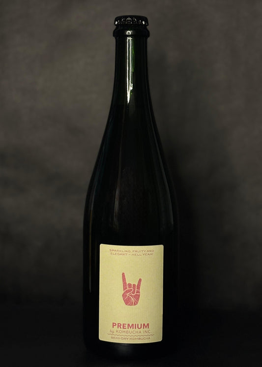 Kombucha Inc. premium handcrafted, low-alcohol kombucha, a sophisticated wine alternative made with high-quality ingredients, offering a unique and refined flavor profile